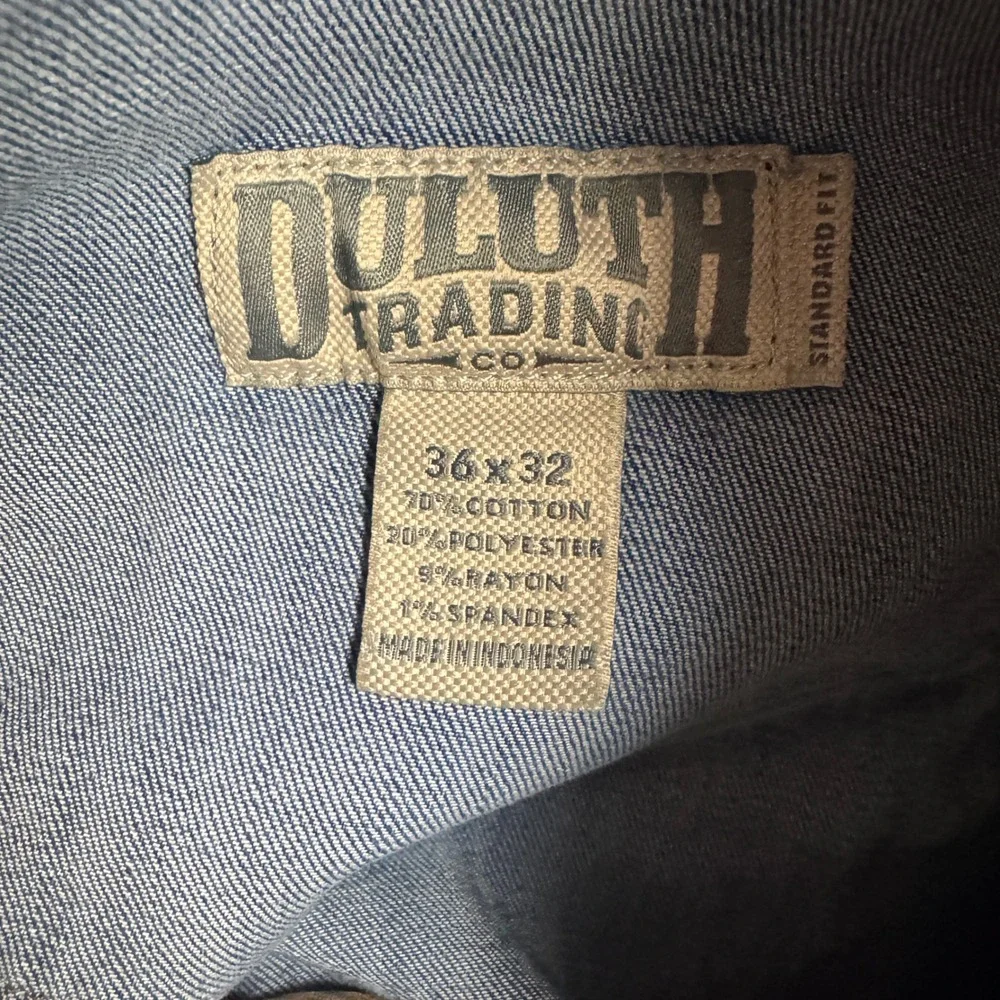 Duluth Trading Ballroom Double Flex Jeans Mens 36x32 Light Wash Standard Fit